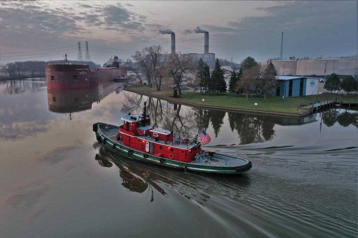 An image of the Port of Monroe from the 2020 shipping season.