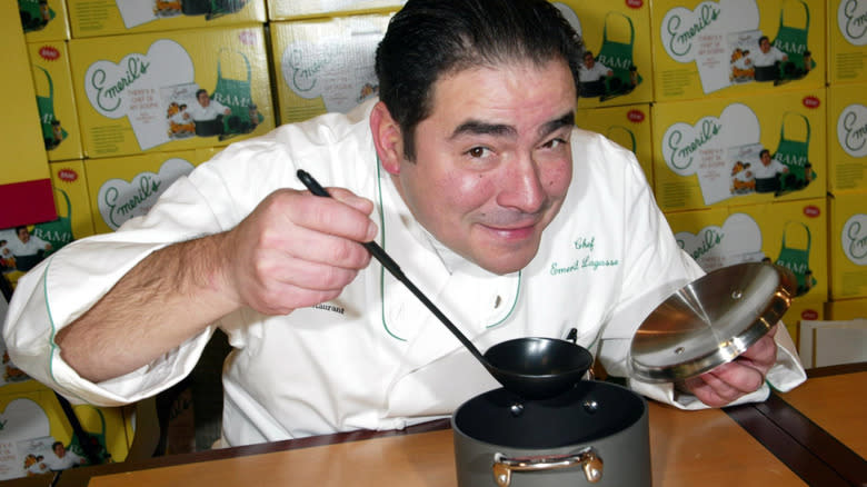 Emeril holding a ladle 