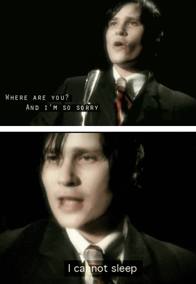 Tom DeLonge in Blink-182's "I Miss You" music video