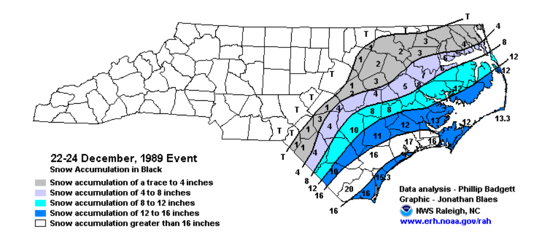 Yes, Virginia -- The Cape Fear region has seen a white Christmas in the past.