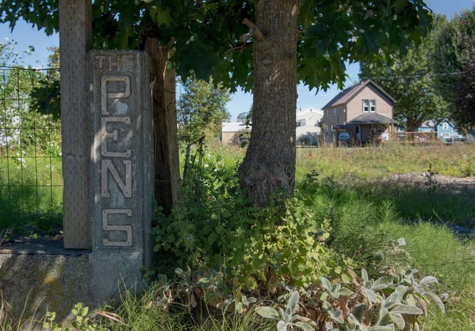 A marker shows the site of the former home of John and Dolly Pen where country music legend Loretta Lynn started her music career singing in John Pen’s band The Westerners in Sumas.