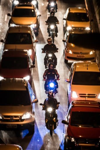 Heavy traffic on a street in Sao Paulo last month during a metro strike. The city has horrendous traffic congestion -- with four million vehicles clogging the city's roadways on weekdays -- and Jorge believes the solution is to impose greater restrictions on the use of cars, trucks and motorcycles