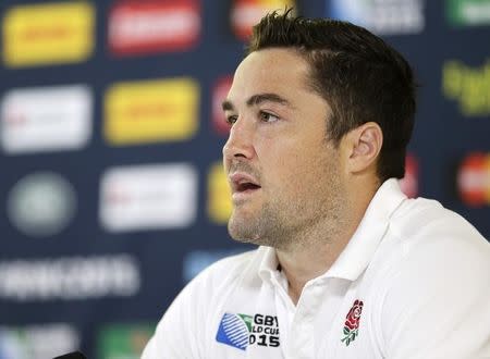 Rugby Union - England Press Conference - Pennyhill Park, Bagshot, Surrey - 1/10/15 England's Brad Barritt during the press conference Action Images via Reuters / Henry Browne Livepic