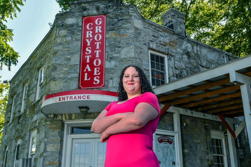 Cassie Downs is the fourth-generation owner of Crystal Grottoes Caverns near Boonsboro. The business is celebrating 100 years of operation.