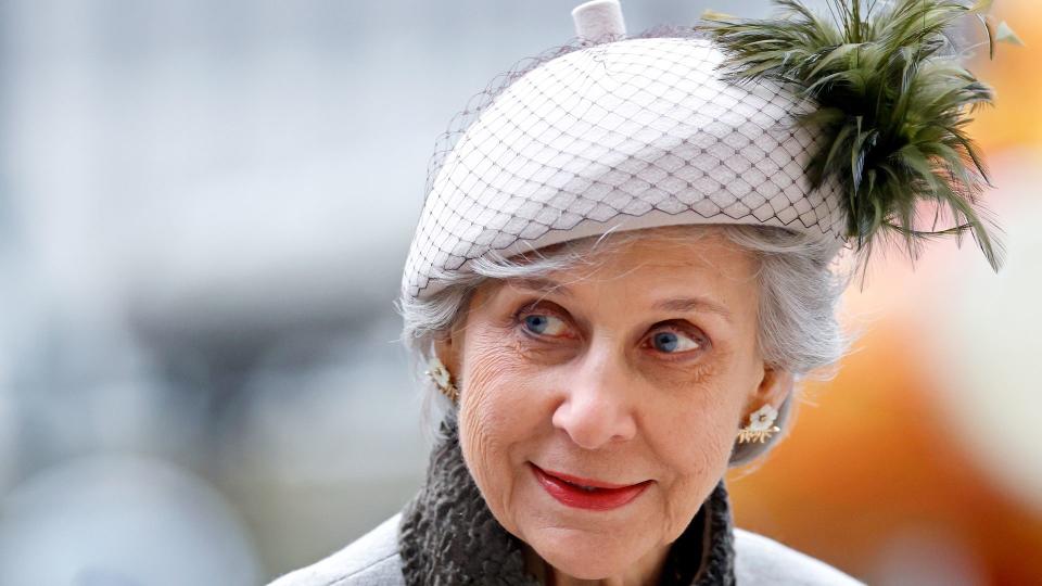 Birgitte, Duchess of Gloucester in grey suit