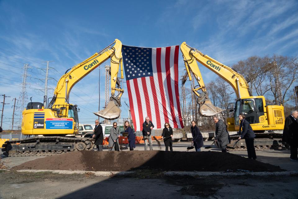 NJ Governor Phil Murphy attends the second groundbreaking for the Gateway Hudson Tunnel Project at Tonnelle Avenue in North Bergen, NJ on Thursday Nov. 30, 2023. The first groundbreaking was in 2009 with then NJ Governor Jon Corzine, which was later cancelled by NJ Governor Chris Christie.