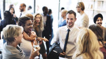 <p>Sometimes the best opportunities for building relationships in the workplace are outside of office hours. When there are company events, such as an office party or a company-wide event, you should go.</p> <p>"Attend the happy hour, go to the yearly picnic and immerse yourself in other company-sponsored social events," Bennett said. "You can get to know employees on a more personal level and even meet their families. This creates a deeper connectivity and level of trust."</p> <p>Even when you're low on the totem pole, use company events to network -- <a href="https://www.gobankingrates.com/net-worth/first-jobs-billionaires-like-oprah-michael-kors/?utm_campaign=1145989&utm_source=yahoo.com&utm_content=13&utm_medium=rss" rel="nofollow noopener" target="_blank" data-ylk="slk:you never know how your job might grow;elm:context_link;itc:0;sec:content-canvas" class="link ">you never know how your job might grow</a>.</p> <p><small>Image Credits: Shutterstock.com</small></p>