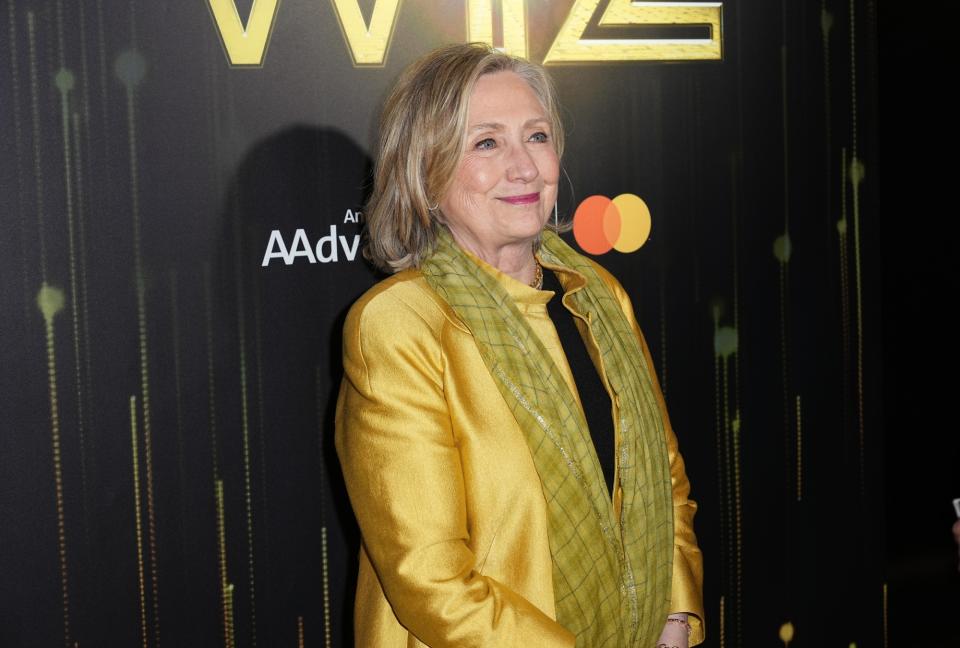 Hillary Clinton at the opening night of 'The Wiz' in New York City on April 17.