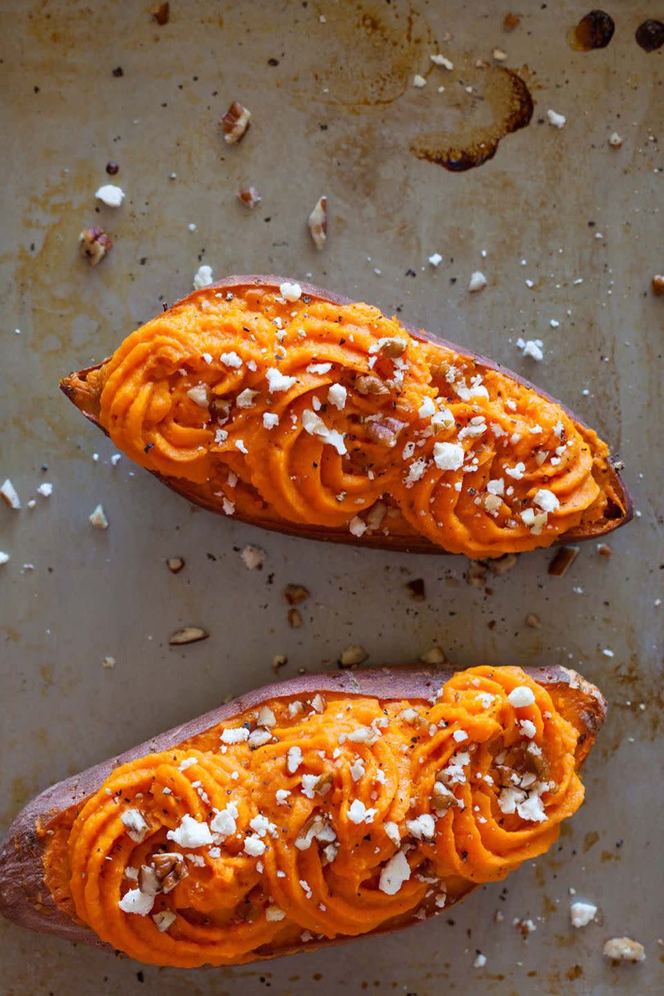 <p>Prefer sweet potatoes? These twice-baked sweet potatoes will be a holiday dinner hit.</p><p><strong>Get the recipe at <a href="http://www.spoonforkbacon.com/2012/06/twice-baked-sweet-potatoes/" rel="nofollow noopener" target="_blank" data-ylk="slk:Spoon Fork Bacon;elm:context_link;itc:0;sec:content-canvas" class="link ">Spoon Fork Bacon</a>.</strong></p>