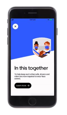 If a driver shows up without a mask on, riders can cancel the trip without penalty. You can also report the issue to Uber via the app.