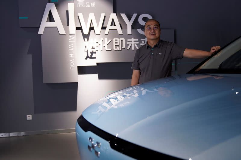 Samuel Fu, President and Co-founder of AIWAYS Automobiles Co Ltd. poses for picture at the company's office following the coronavirus disease (COVID-19) outbreak in Shanghai