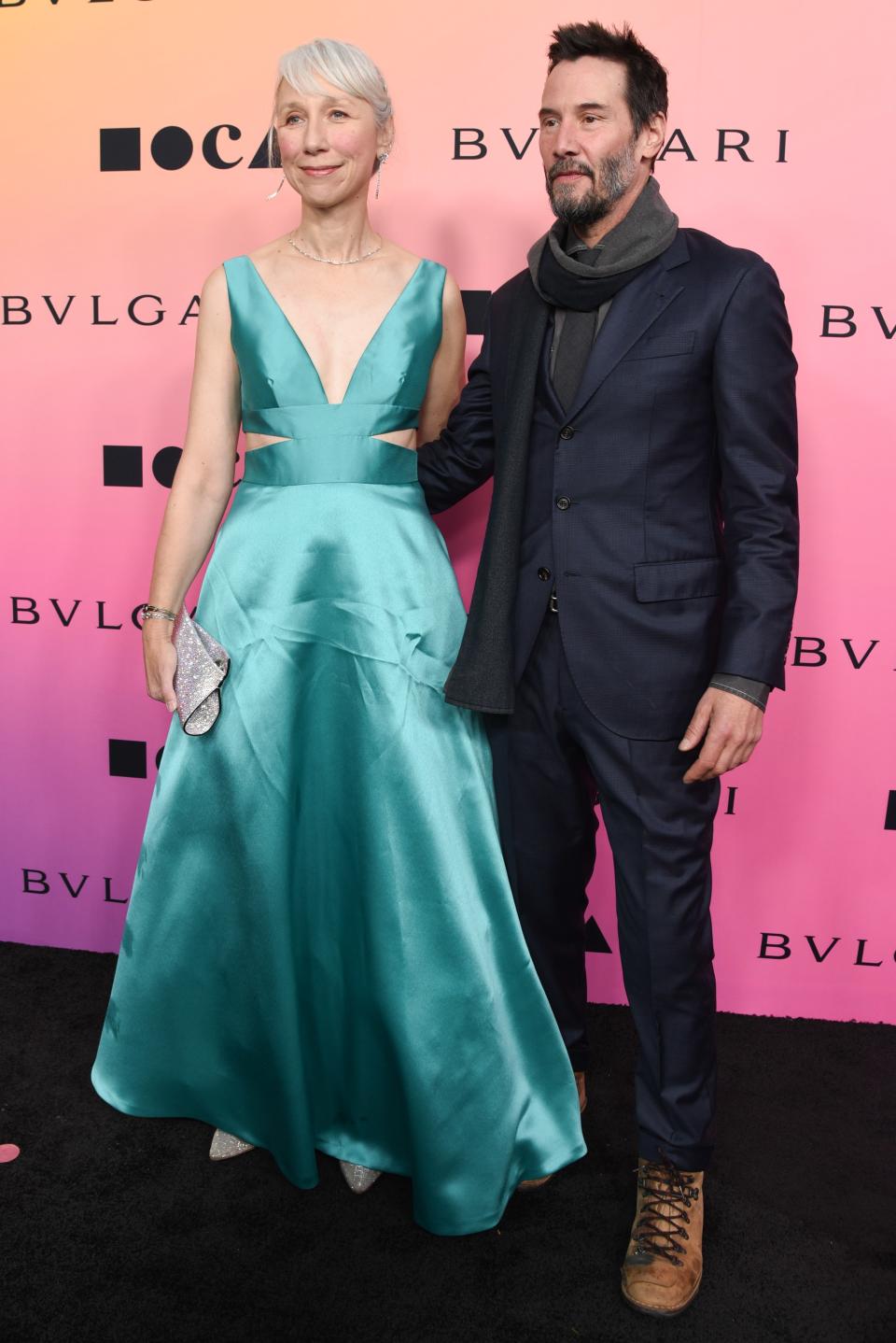 Alexandra Grant and Keanu Reeves attend The MOCA Gala 2024.