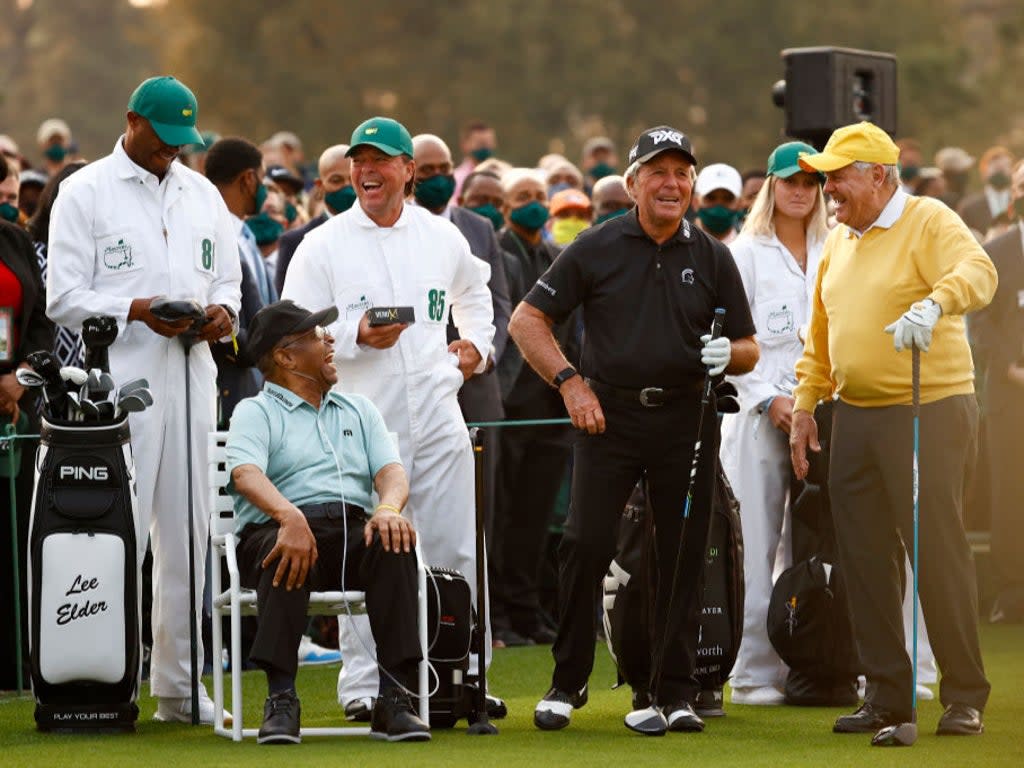 Wayne Player, third from left, has been banned from Augusta  (Getty)