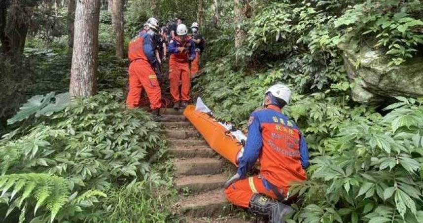 劉姓婦人在攀爬苗栗獅潭仙山登山步道時，不慎摔落山谷身亡。（圖／民眾提供）