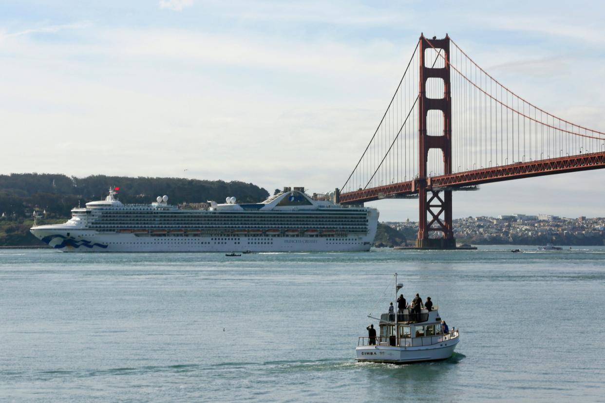 Grand Princess golden gate bridge California coronavirus