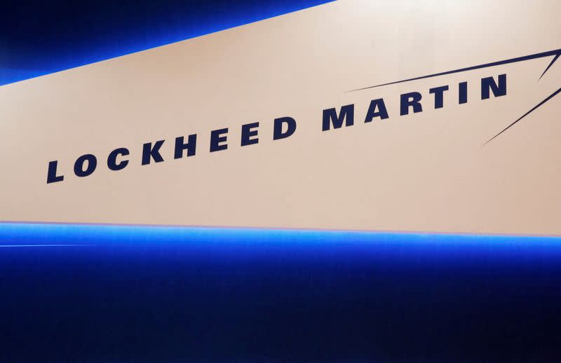 FILE PHOTO: Lockheed Martin's logo is seen during Japan Aerospace 2016 air show in Tokyo