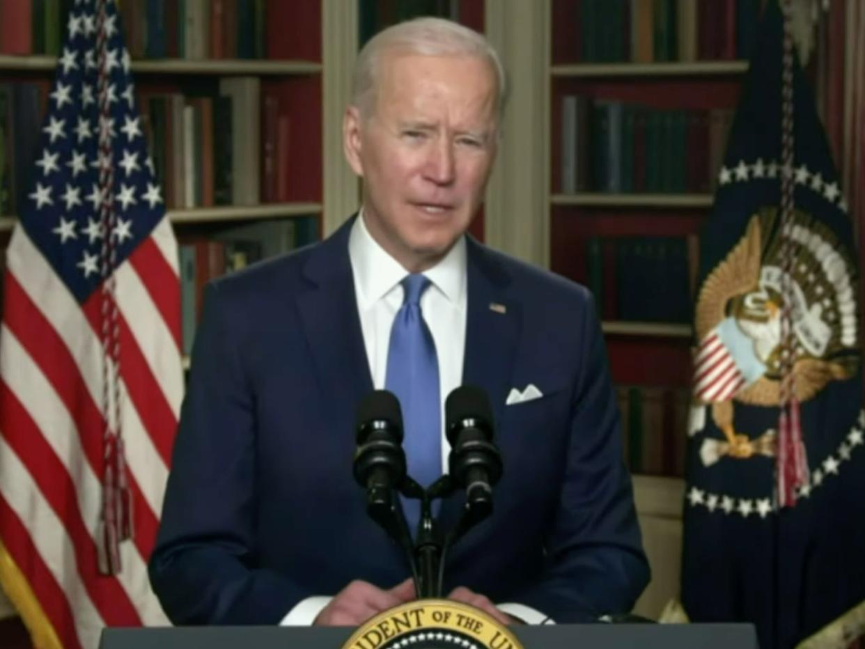 <p>President Joe Biden speaking during the National Prayer Breakfast on 4 February 2021</p> ((C-Span))