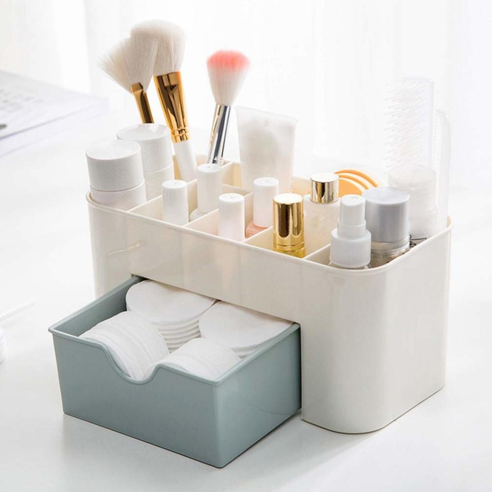 Desktop Comestics Makeup Storage Drawer Type Box Saving Space Makeup Organizer Home Decor