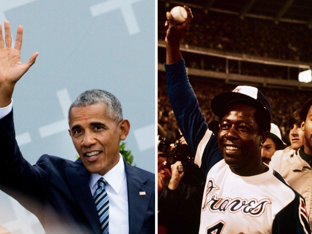 obama hank aaron