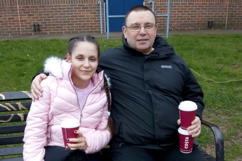 Jade Rossiter with dad Jim