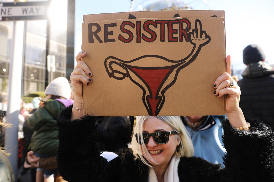 Women’s March on Jan. 20, 2018, in New York City. (Photo: Getty Images)