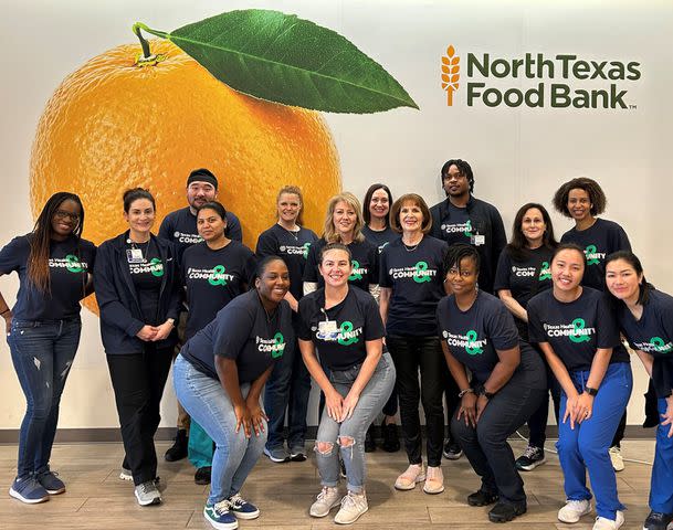 <p>Texas Health Resources </p> Texas Health Resources team members volunteer at the North Texas Food Bank.