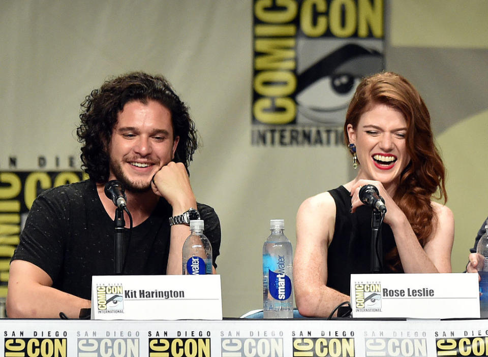 This would imply that their romance started at some point when they were filming Season 2 and 3, which mirrors Jon and Ygritte's romance on the show. They were also spotted looking pretty cozy together out of character. 