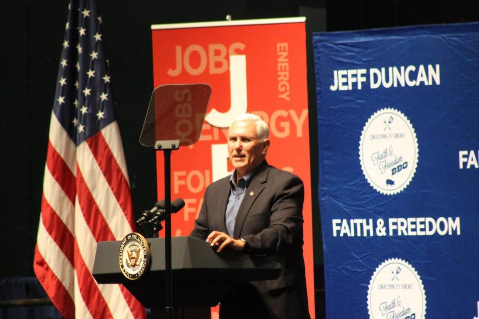 In 2019, then Vice President Mike Pence was the headline speaker at the ninth annual Faith and Freedom BBQ hosted by U.S. Rep. Jeff Duncan, R-Laurens.