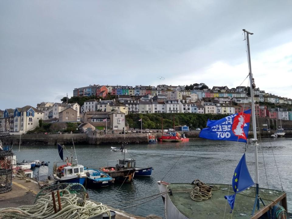 Around 17,000 people live in Brixham which is a busy fishing port and a popular holiday spot (AFP via Getty Images)
