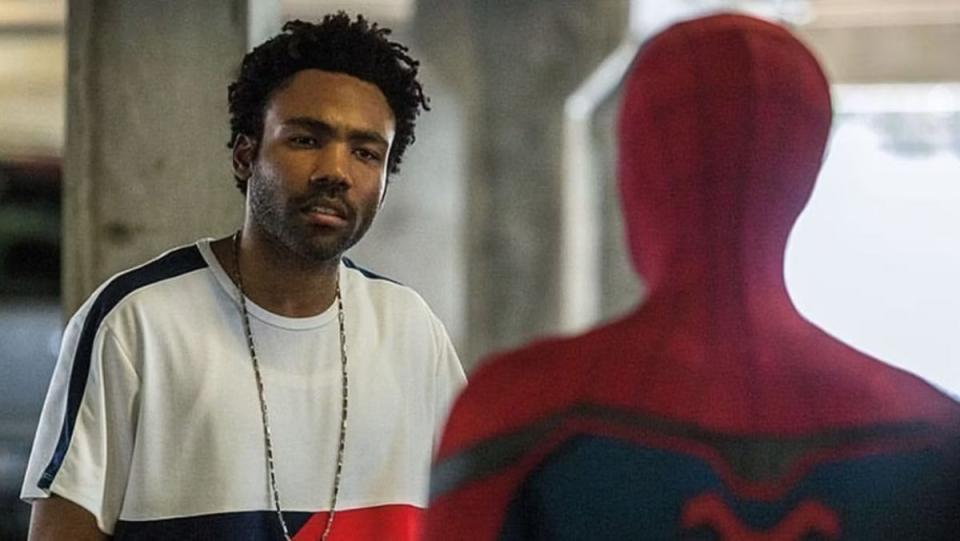 Donald Glover plays a smoked-out Aaron Davis speaking to Spider-Man in Spider-Man: Homecoming.