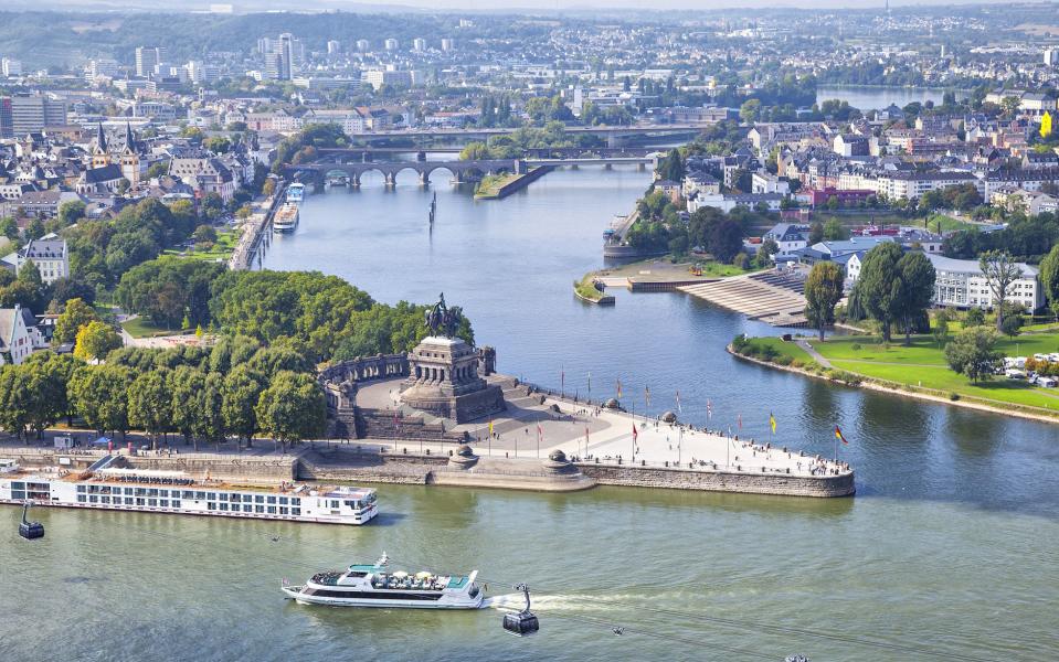 Stopping in Koblenz, you won't have to venture far to Deutches Eck, where the Mosel joins the Rhine - bbsferrari