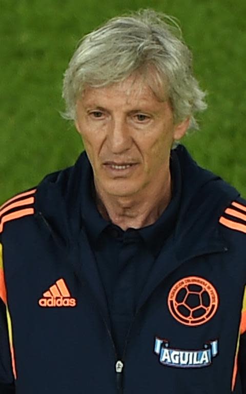 Colombia coach Jose Pekerman at the Campin stadium in Bogota on May 23, 2014