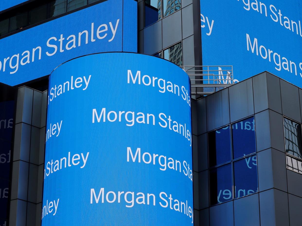  A sign is displayed on the Morgan Stanley building in New York US, 16 July 2018 (REUTERS)