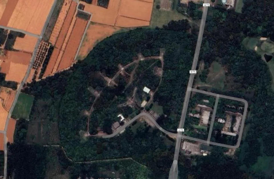 國軍在台中大肚山的天弓三型防空飛彈連陣地。(圖/翻攝自Google Earth)