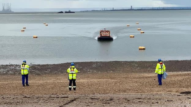 The children were all safely taken out the water (Picture: HM Coastguard Southend)