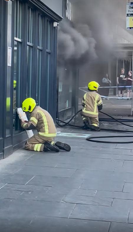 Glasgow Times: Fire crews battled the blaze