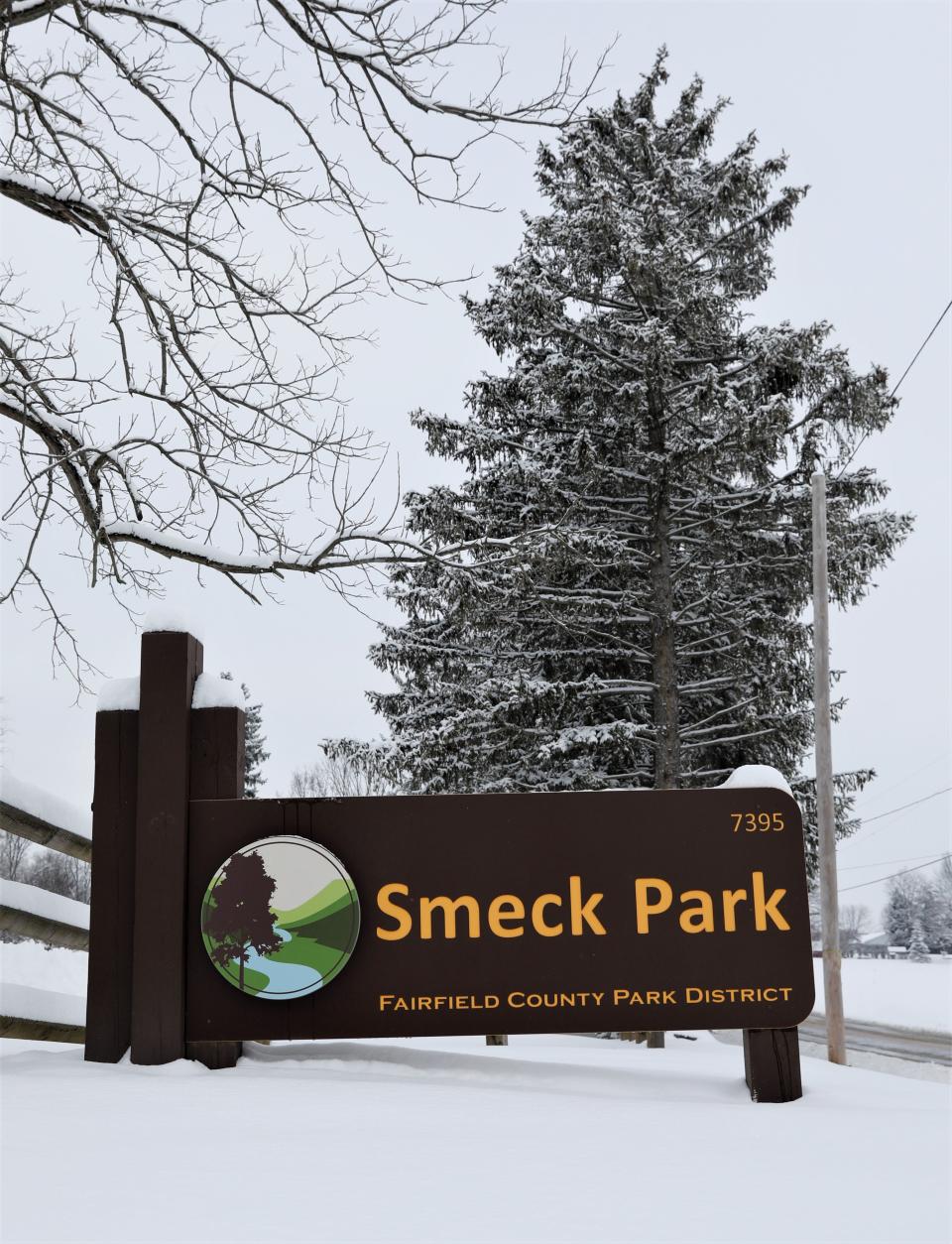 Smeck Park was covered in snow Feb. 9 after Fairfield County received 4 inches of snow overnight.