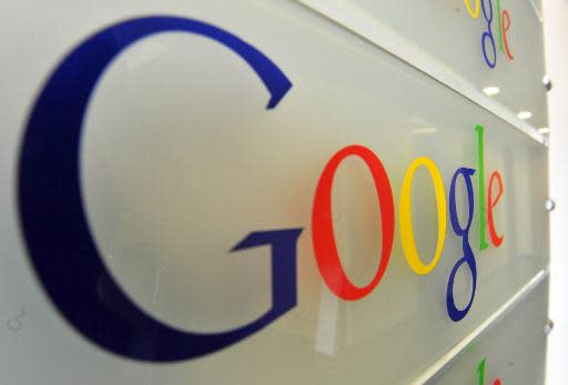 El logo de Google en las oficinas del grupo en Bruselas, el 5 de febrero de 2014 (AFP/Archivos | Georges Gobet)