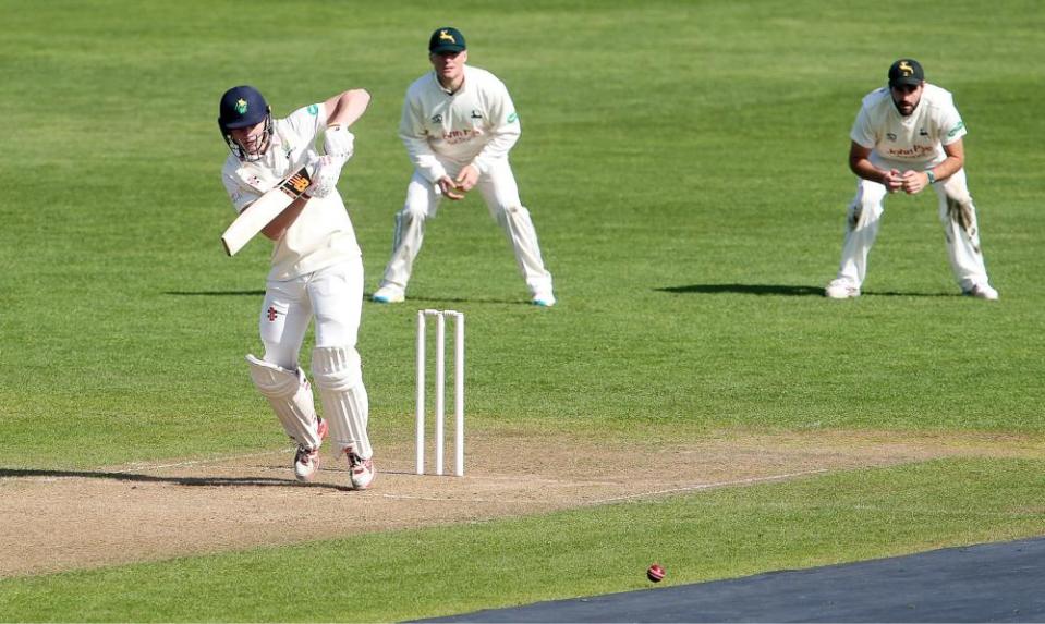 Glamorgan’s Aneurin Donald batting in a pre-season friendly against Nottinghamshire