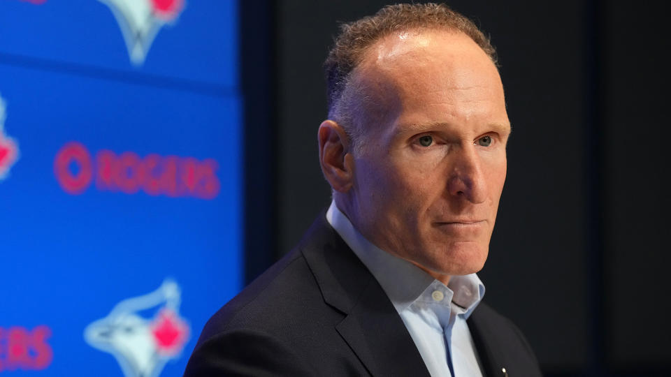 Toronto Blue Jays president Mark Shapiro confirmed that Ross Atkins will return as GM next season. (CP/Chris Young)