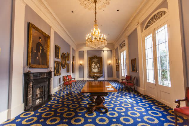 <p>Getty</p> The drawing room in Counting House Interior of the Historic New Orleans Collection.