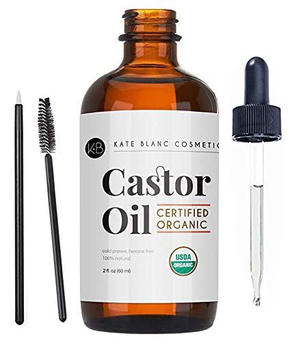 <p>Castor Oil (2oz), USDA Certified Organic, 100% Pure, Cold Pressed, Hexane Free by Kate Blanc Cosmetics. Stimulate Growth for Eyelashes, Eyebrows, Hair. Skin Moisturizer & Hair Treatment Starter Kit</p><p>amazon.com</p><p>$9.99</p><p><a href="https://www.amazon.com/dp/B01NALN8Q9?tag=syn-yahoo-20&ascsubtag=%5Bartid%7C2140.a.42256092%5Bsrc%7Cyahoo-us" rel="nofollow noopener" target="_blank" data-ylk="slk:Shop Now;elm:context_link;itc:0;sec:content-canvas" class="link ">Shop Now</a></p><span class="copyright">amazon.com</span>