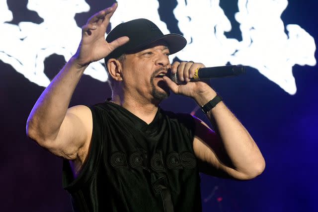 <p>Tim Mosenfelder/WireImage</p> LAS VEGAS, NEVADA - MAY 13: Ice-T of Body Count performs during the Sick New World music festival at the Las Vegas Festival Grounds on May 13, 2023 in Las Vegas, Nevada.