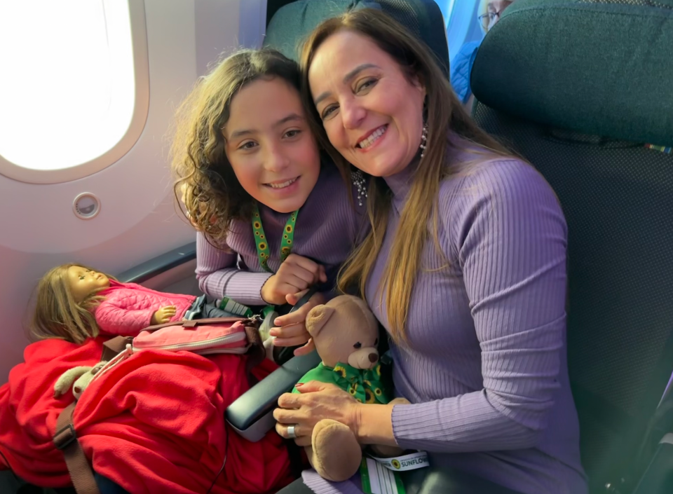 Flavia and Felicia Callafange flew on LATAM Airlines, which recently became fully certified Autism Double-Checked.