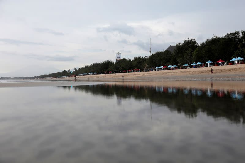 A general view of Kuta beach amid the spread of coronavirus disease (COVID-19) in Bali