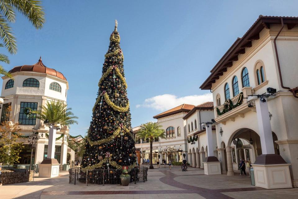 as disney celebrates halfway to the holidays, festive cheer is already in the air at walt disney world resort at disney springs, shoppers can find treasures for loved ones while enjoying dazzling decor and live entertainment and the disney springs christmas tree stroll invites guests to discover 20 christmas trees on display throughout the dining, entertainment and retail complex visitors can also be on the lookout for magical snowfall in central florida kent phillips, photographer