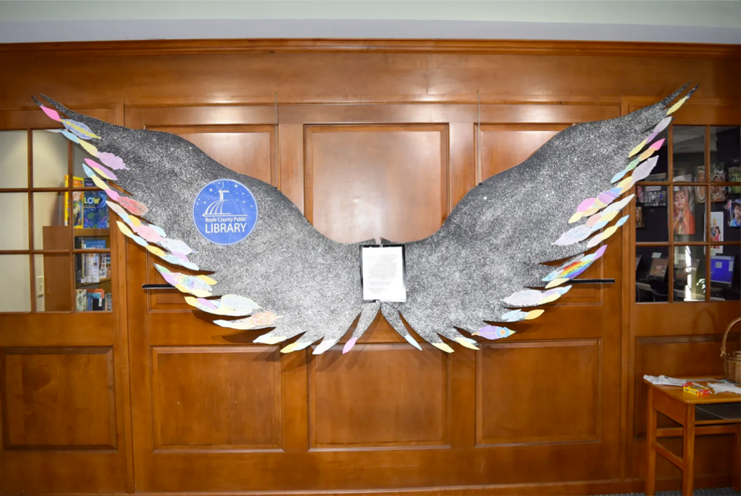 Boyle County Public Library and its community partners developed a series of wing murals called “Take Flight” to celebrate local innovation.