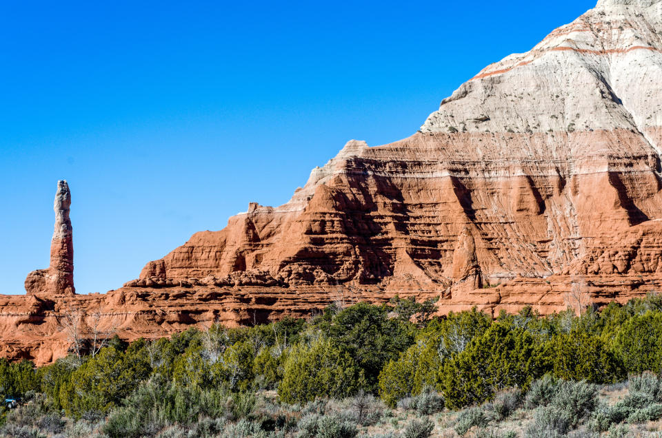 "This quiet park's strange sedimentary spires were named after Kodak's color film."