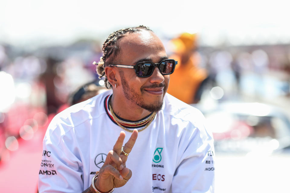 LE CASTELLET, FRANCE - JULY 24: Lewis Hamilton of Mercedes and Great Britain  during the F1 Grand Prix of France at Circuit Paul Ricard on July 24, 2022 in Le Castellet, France. (Photo by Peter J Fox/Getty Images)