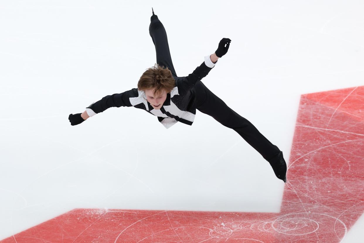 Ilia Malinin skates during the Championship Men's Short Program on day two of the 2023 TOYOTA U.S. Figure Skating Championships at SAP Center on Jan. 27, 2023, in San Jose, California.